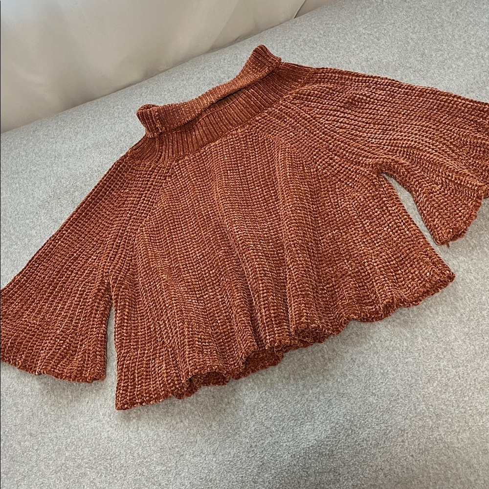 Coco Carmen Chenille Sweater Large Boho Swing Bell Sleeve - Picture 7 of 11